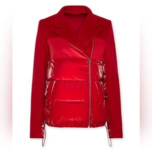 NWT CARBON38 Blazer Puffer in Haute Red Size Small